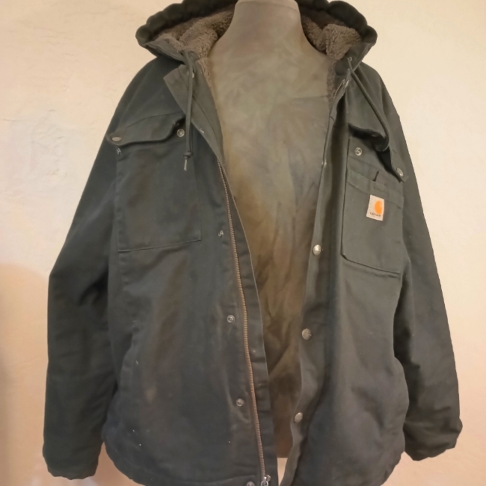 Carhartt RELAXED FIT WASHED DUCK SHERPA-LINED UTILITY JACKET